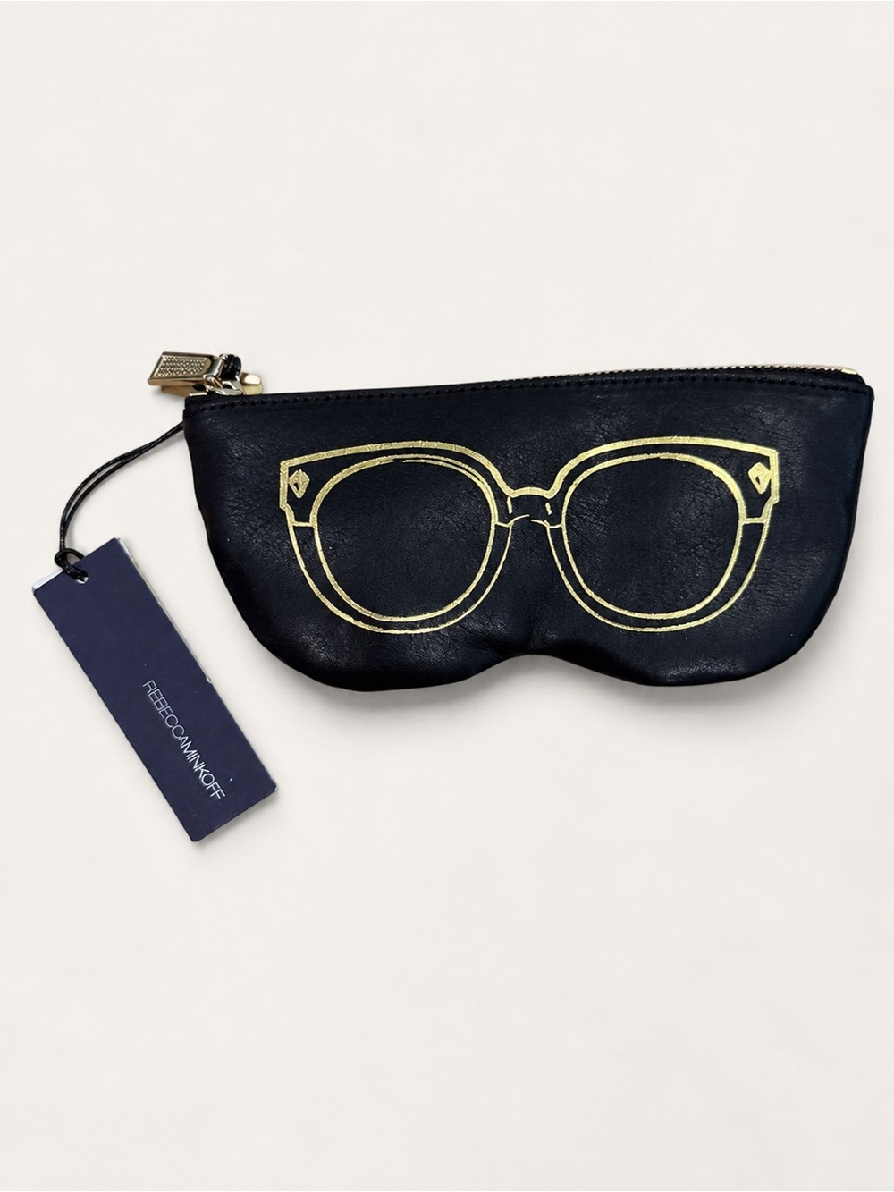 NWT Rebecca Minkoff Black Leather Sunnies Sunglasses Pouch